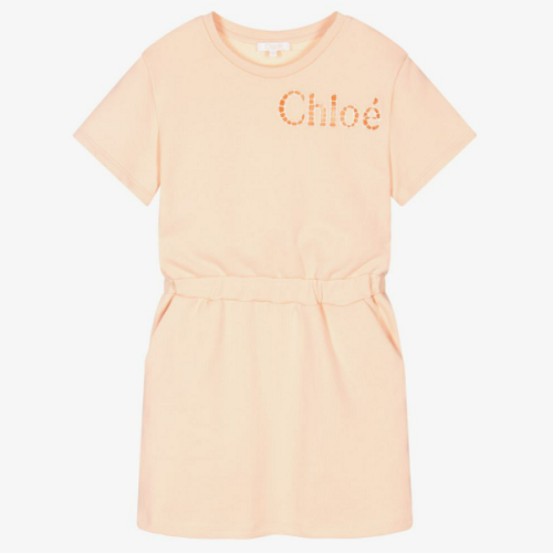 22SS Chloé  Logo cotton T-shirt dress
